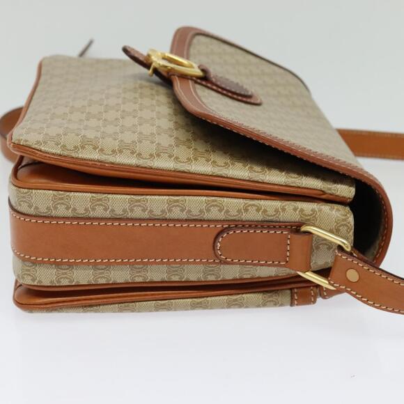 CELINE Macadam Canvas Shoulder Bag Pvc Beige Gold - Picture 5 of 13